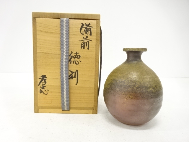 JAPANESE COLLECTIBLE / BIZEN WARE OF A TOKKURI (SAKE CUP) BY TAKASHI I